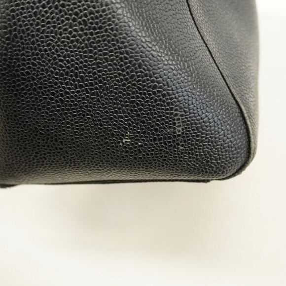 Chanel Shoulder Bag Caviar Skin Black Cles Deuce - Picture 10 of 10